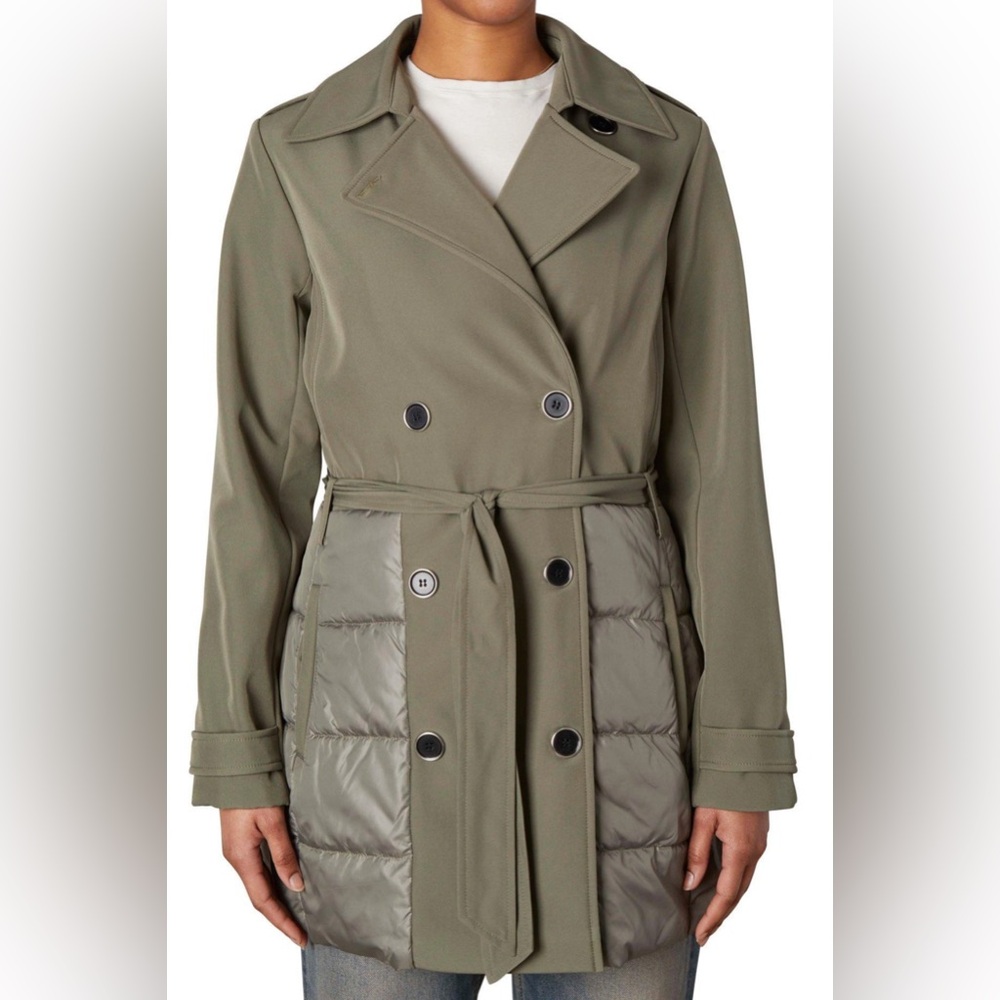 Nicole Miller Green Long Mixed Media Jacket - NWT - Size 1x